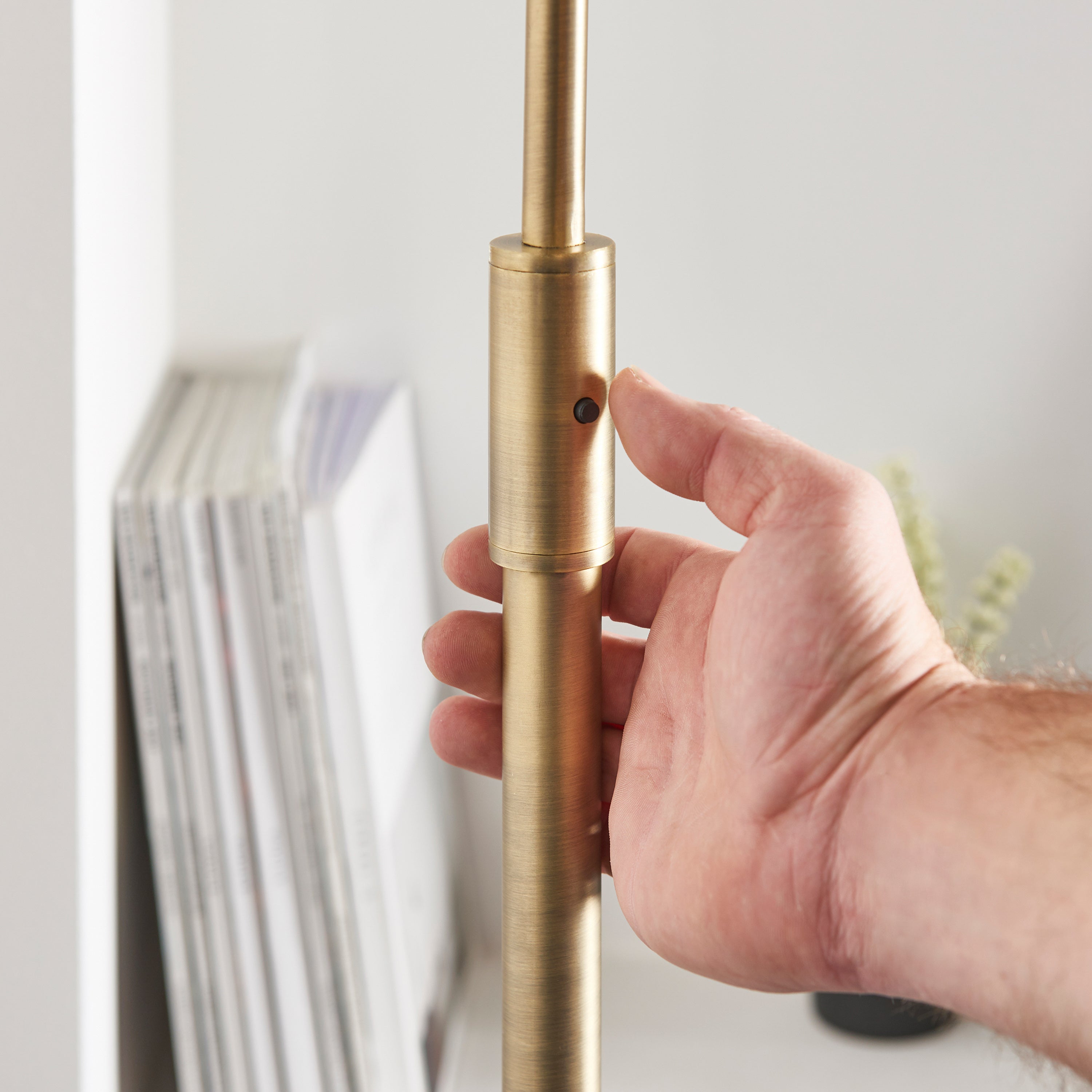 Alser Gold Orb Floor Lamp with Black Marble Base